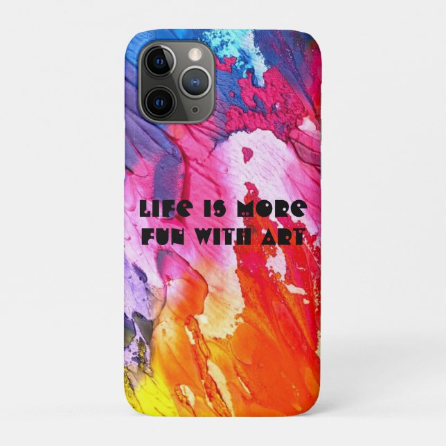 Capa Para iPhone 11 Pro Linda e bela pintura esmagada (Verso)