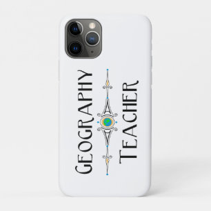Capa Para iPhone 11 Pro Linha Decorativa do Professor de Geografia
