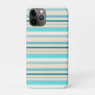 Capa Para iPhone 11 Pro Listras brancas aqua fofas