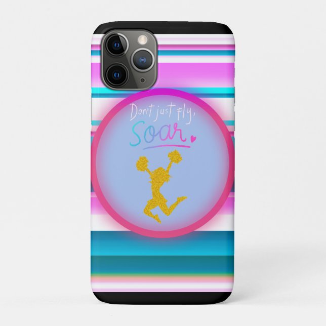 Capa Para iPhone 11 Pro Listras de animação "Não voe, Soar" Stripes (Verso)