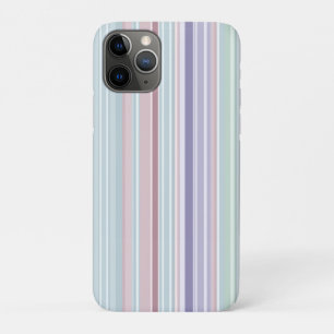 Capa Para iPhone 11 Pro Listras de Aqua Rosa e Lavanda