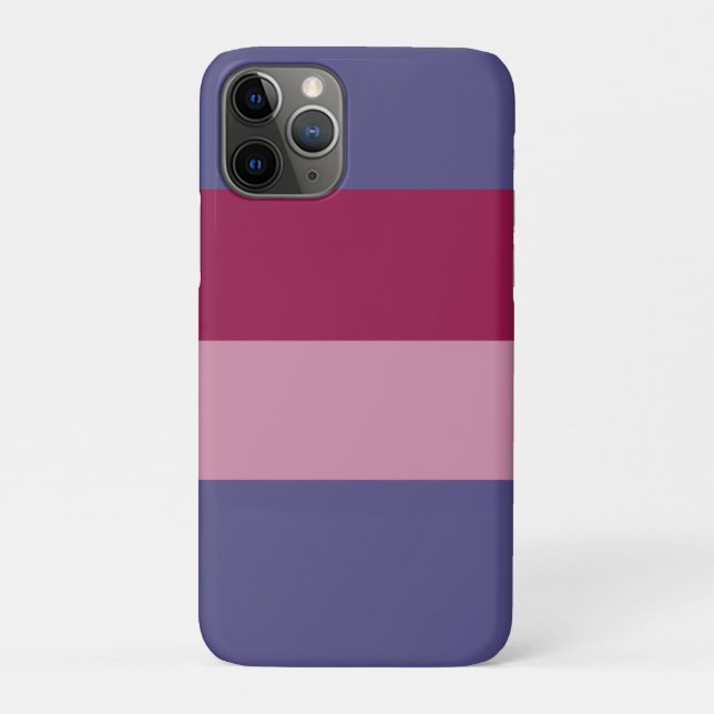 Capa Para iPhone 11 Pro Listras de cores roxas (Verso)