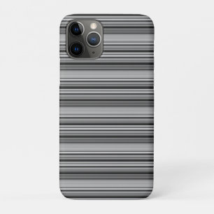 Capa Para iPhone 11 Pro Listras pretas e cinzas fofas