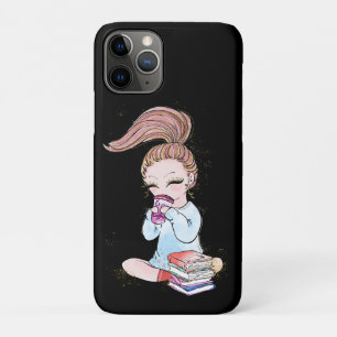Capa Para iPhone 11 Pro Livros de Café Sparkle Girly
