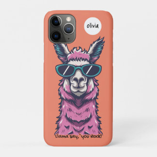 Capa Para iPhone 11 Pro Llama diz que você é Rock | pose Quirky em óculos
