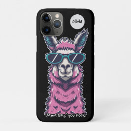 Capa Para iPhone 11 Pro Llama diz que você é Rock | pose Quirky em óculos 
