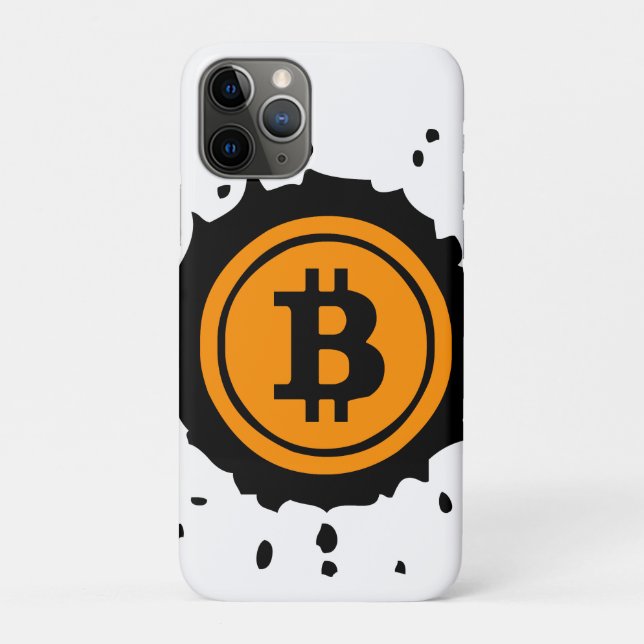 Capa Para iPhone 11 Pro Logotipo Bitmoney Crypto Currency (Verso)