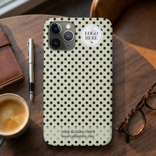 Capa Para iPhone 11 Pro Logotipo Empresarial Verde Sage Minimalista Pontil