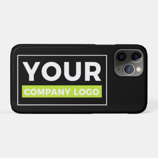 Capa Para iPhone 11 Pro Logotipo Preto da Sua Empresa Horizontal 