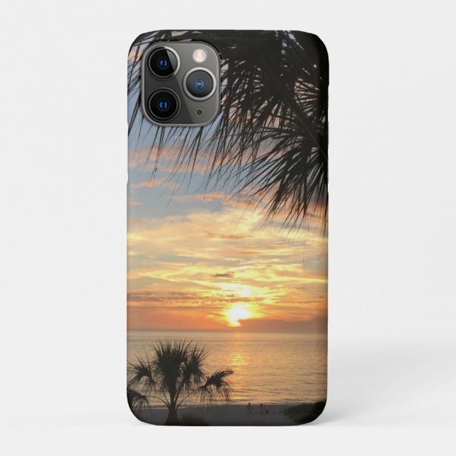 Capa Para iPhone 11 Pro Longboat Key FL Sunset (Verso)