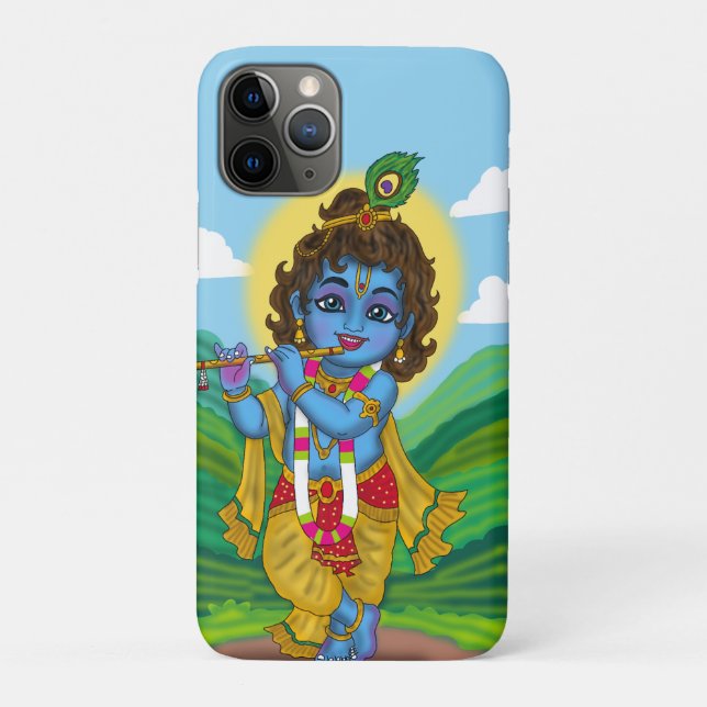 Capa Para iPhone 11 Pro Lord Krishna Phone Cover (Verso)