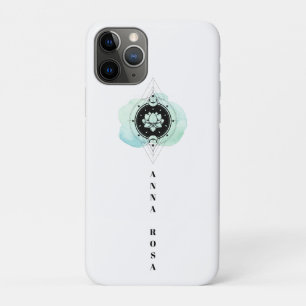 Capa Para iPhone 11 Pro *~* Lotus, Lua, Estrelas - Símbolo Sagrado Ilumin