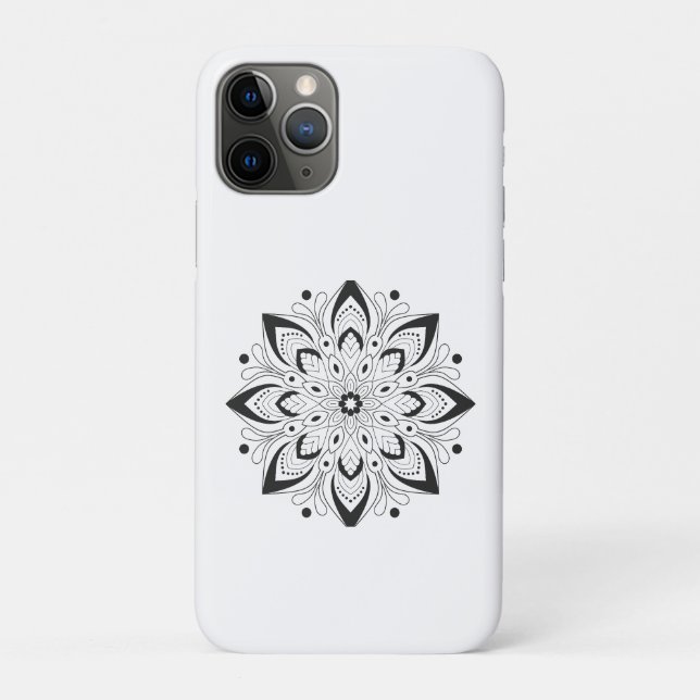 Capa Para iPhone 11 Pro Lotus Mandala Design (Verso)