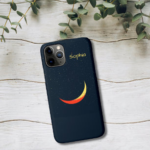 Capa Para iPhone 11 Pro Lua Crescente Dourada