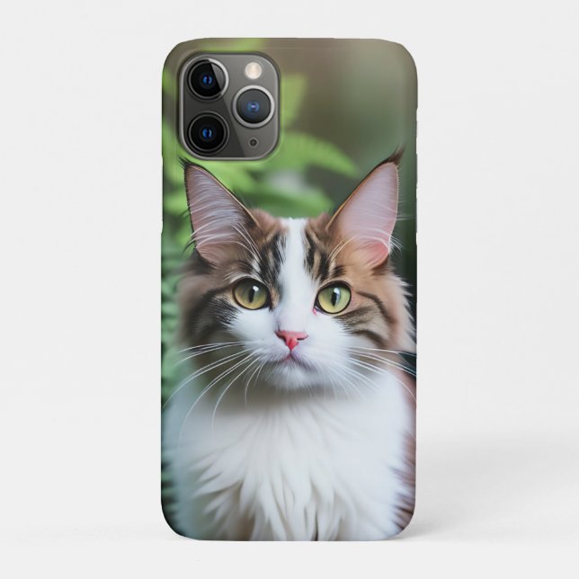 Capa Para iPhone 11 Pro Lulu O Gato Ragdoll, (Verso)