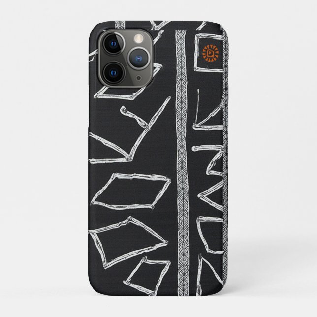 Capa Para iPhone 11 Pro Luxo Sofisticado Africano Asiático Caribenho (Verso)