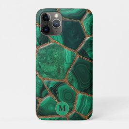 Capa Para iPhone 11 Pro Luxury Emerald Malachite Green Marble Abstract