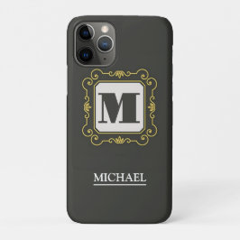 Capa Para iPhone 11 Pro Luxury minimal Modern monogram