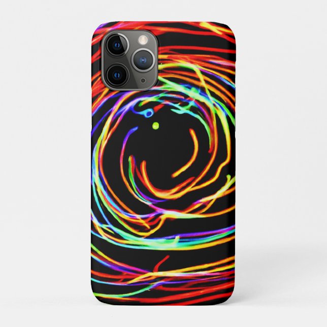 Capa Para iPhone 11 Pro Luzes de espiral brilham (Verso)