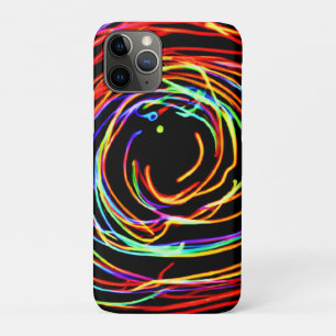 Capa Para iPhone 11 Pro Luzes Espirais Brilhantes