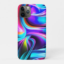 Capa Para iPhone 11 Pro Luzes Neon Dançantes- azul