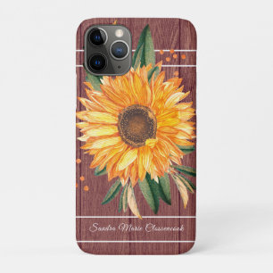 Capa Para iPhone 11 Pro Madeira de girassol, Ouro russo