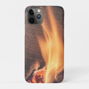 Capa Para iPhone 11 Pro Madeira em chamas