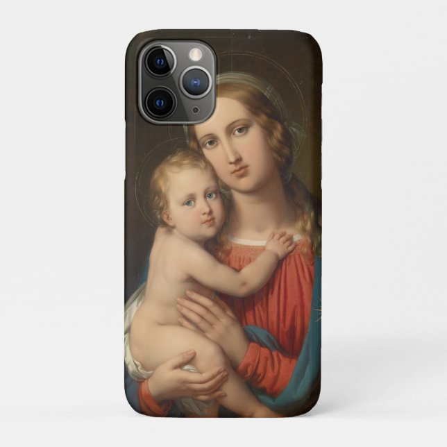 Capa Para iPhone 11 Pro Madona e Menino (Verso)