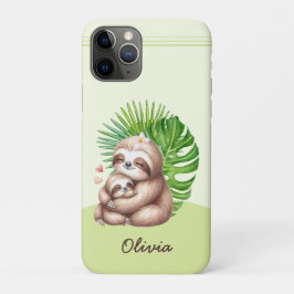Capa Para iPhone 11 Pro Mãe e Bebê Lama Personalizável