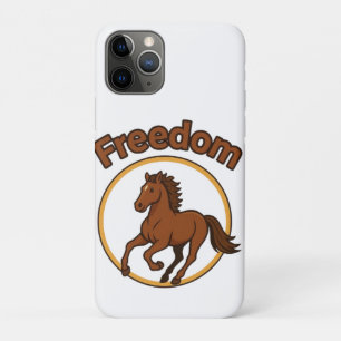 Capa Para iPhone 11 Pro **Majestoso Cavalo Árabe no Deserto Dourado**