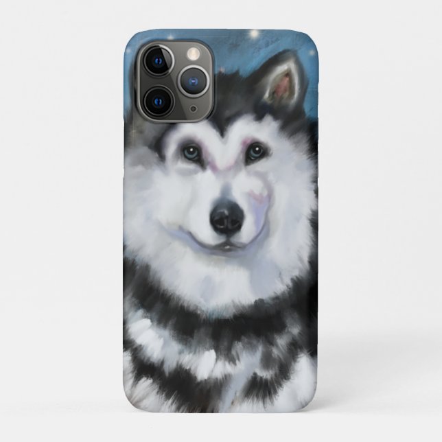 Capa Para iPhone 11 Pro Malamute do Alasca    (Verso)