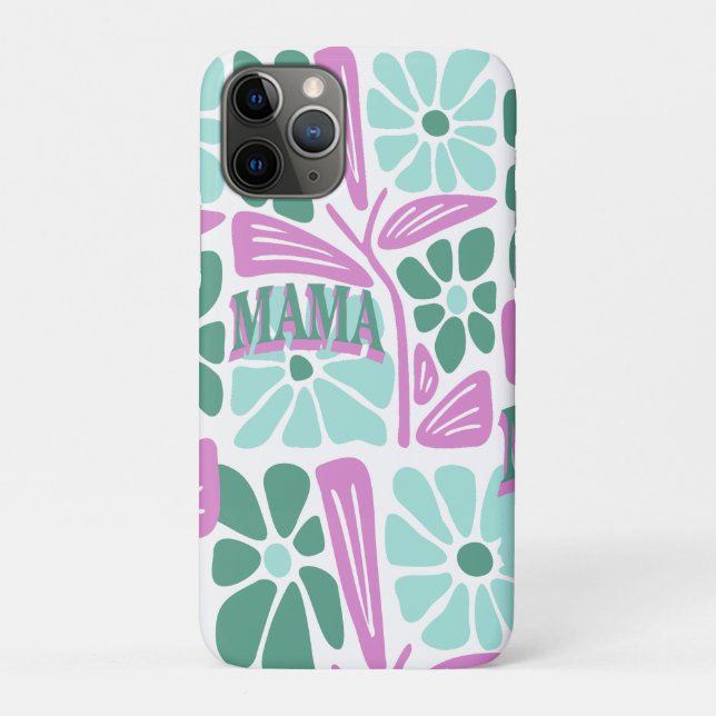 Capa Para iPhone 11 Pro Mamãe Floral Caprichosa  (Verso)
