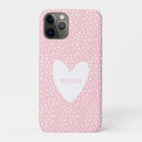 Mão pintada e coração personalizado