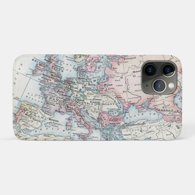 Capa Para iPhone 11 Pro Mapa Político da Europa (1916) (Verso (horizontal))
