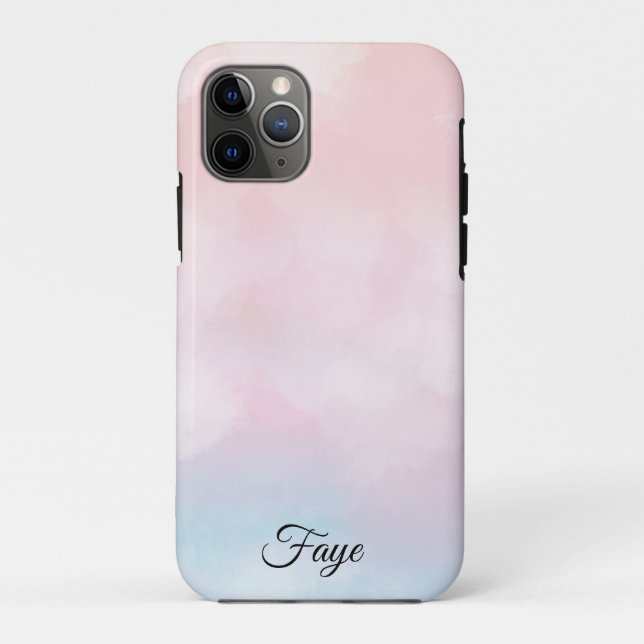 Capa Para iPhone 11 Pro Mar de galáxias com gradiente de arco-íris simples (Verso)