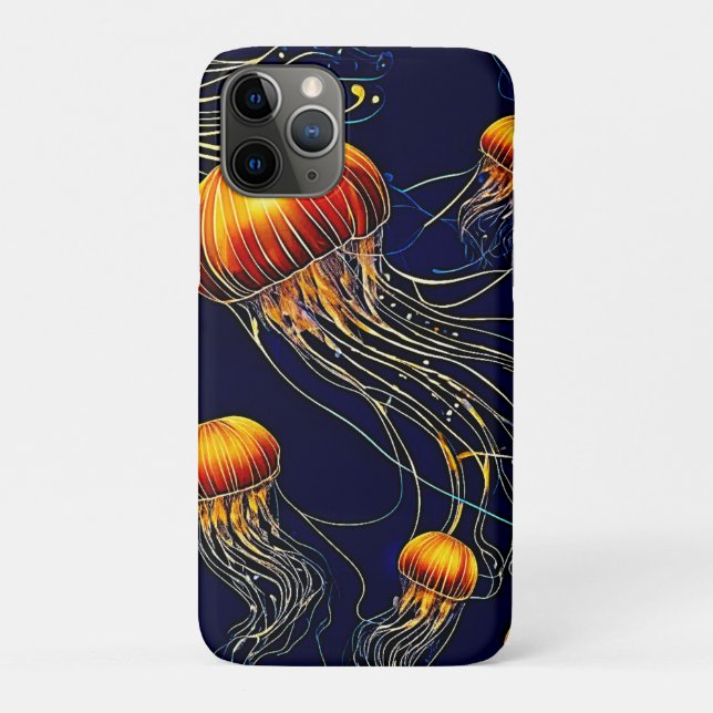 Capa Para iPhone 11 Pro Mar de medusa brilhante (Verso)