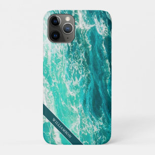 Capa Para iPhone 11 Pro Mar Turquesa Personalizado e Ondas