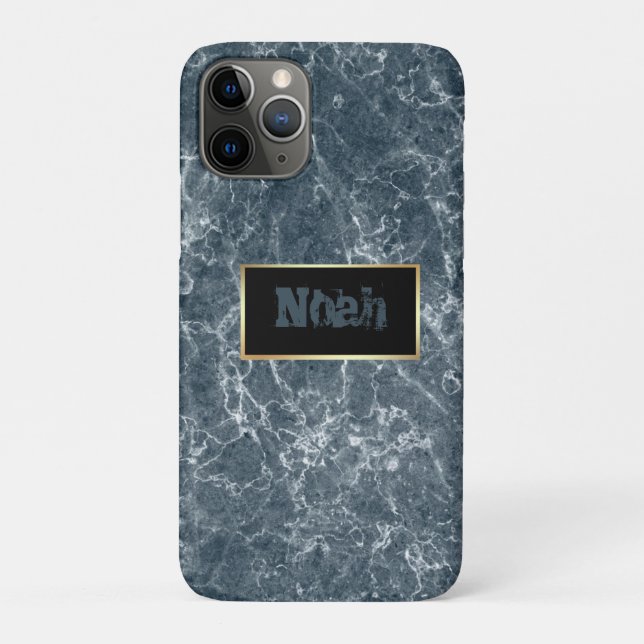 Capa Para iPhone 11 Pro Marble Azul Legal e Gasto (Verso)