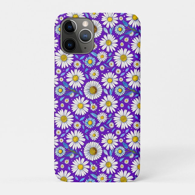 Capa Para iPhone 11 Pro Margaridas e Folhas (Verso)