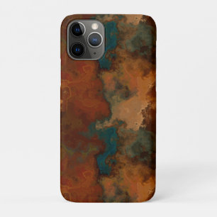 Capa Para iPhone 11 Pro Mármore abstrato Turquesa e Ferrugem