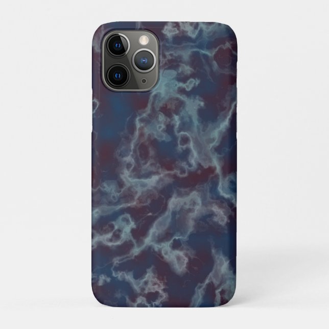 Capa Para iPhone 11 Pro mármore azul e roxo (Verso)
