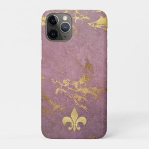 Capa Para iPhone 11 Pro Mauve Gilles Marble com Fleur de lis