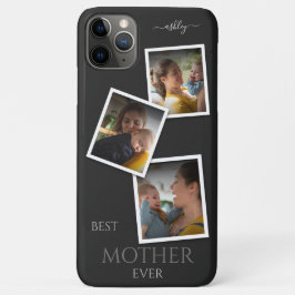 Capa Para iPhone 11 Pro Max 3 Colagem de Fotografias Dia de as mães memorável 