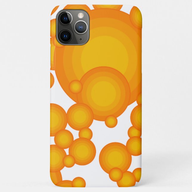 Capa Para iPhone 11 Pro Max A estilização dos anos 70 laranja (Verso)