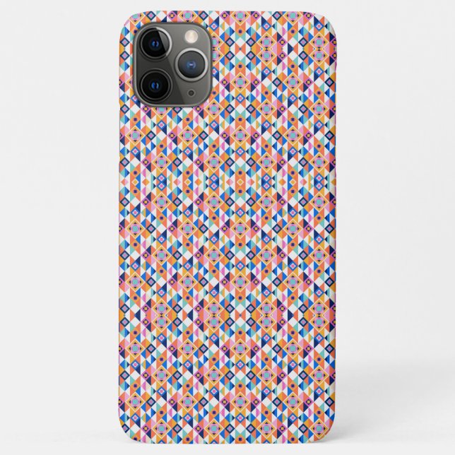 Capa Para iPhone 11 Pro Max A geometric patterned phone case with vibrant  (Verso)