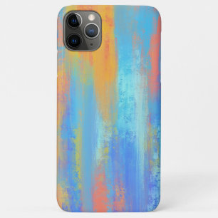 Capa Para iPhone 11 Pro Max Abstrato Azul e Laranja