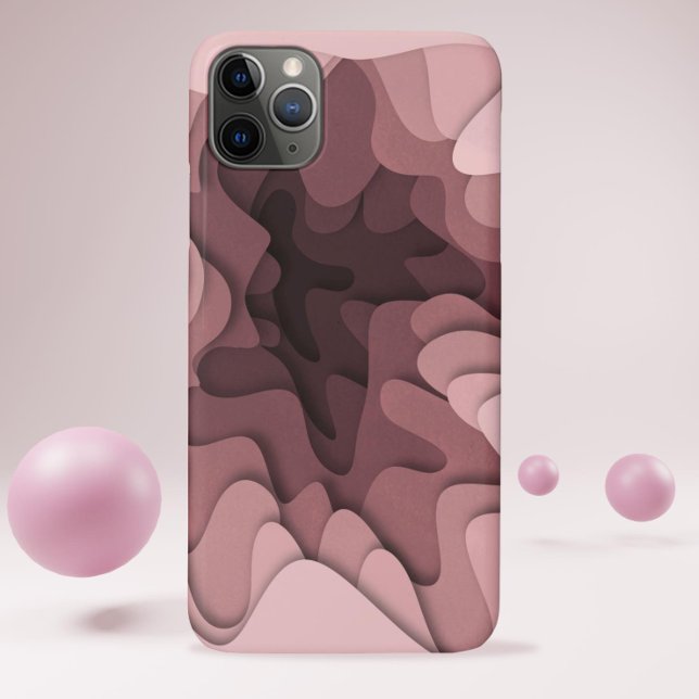 Capa Para iPhone 11 Pro Max Abstrato Elegante Rosa Rosa Simples Moderno (Criador carregado)