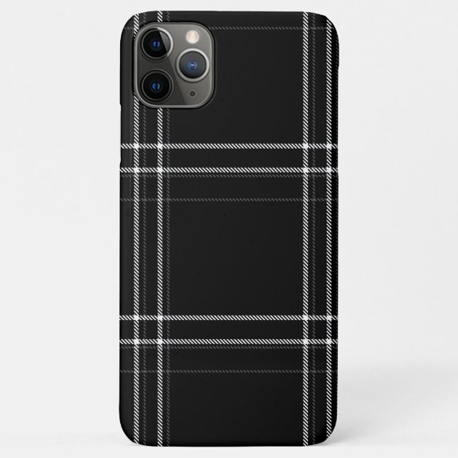 Capa Para iPhone 11 Pro Max Abstrato Preto e Branco (Verso)