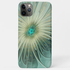 Capa Para iPhone 11 Pro Max Abstrato Sage Green Fantasy Flor Arte Fractal