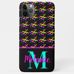 Capa Para iPhone 11 Pro Max Ação de Laser Neon Brilhante Fluorescente